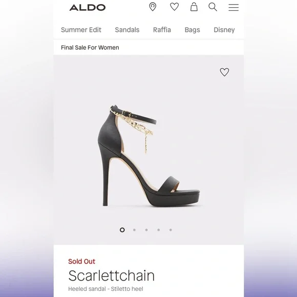 NWOT Aldo Scarlett Chain Stiletto heels. Size 8.5 - Picture 14 of 14